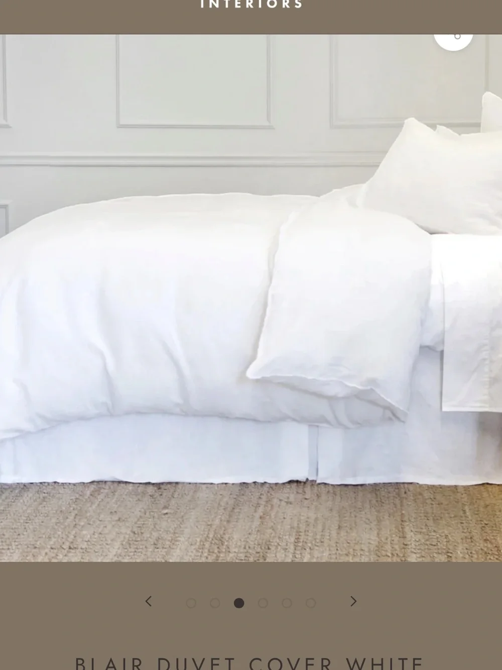 Pom Pom at Home White Blair Duvet Cover and Shams- Linen